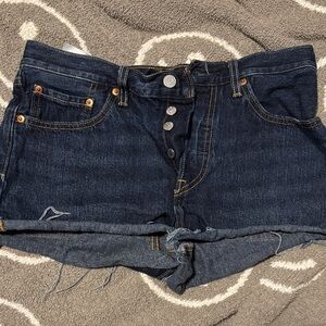 Levi's Deep Indigo Denim Shorts